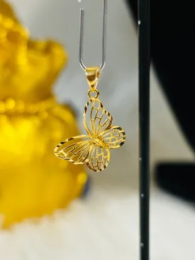 18K Gold Butterfly Pendant