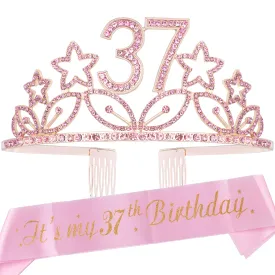 37th Birthday, 37th Birthday Gifts for Women, 37th Birthday Tiara, 37th Birthday