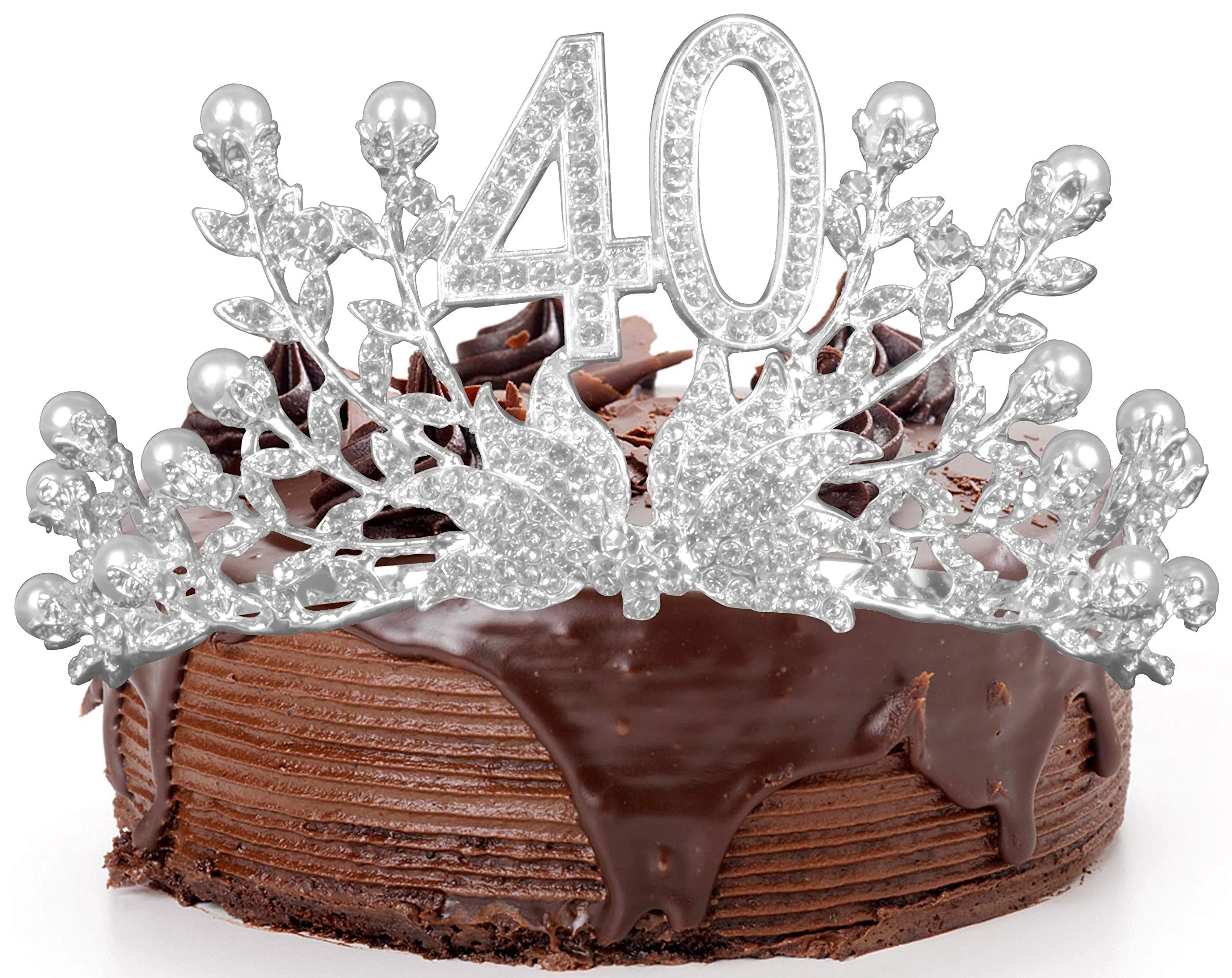 40th Birthday Gifts for Women, 40th Birthday Tiara and Sash, 40 Fabulous Sash and Crystal