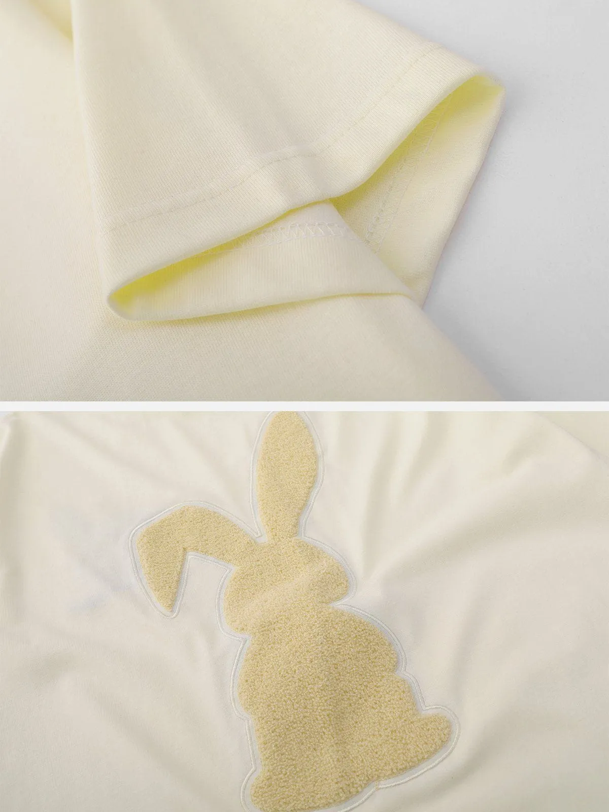 AlanBalen® - Flocked Rabbit Print Tee