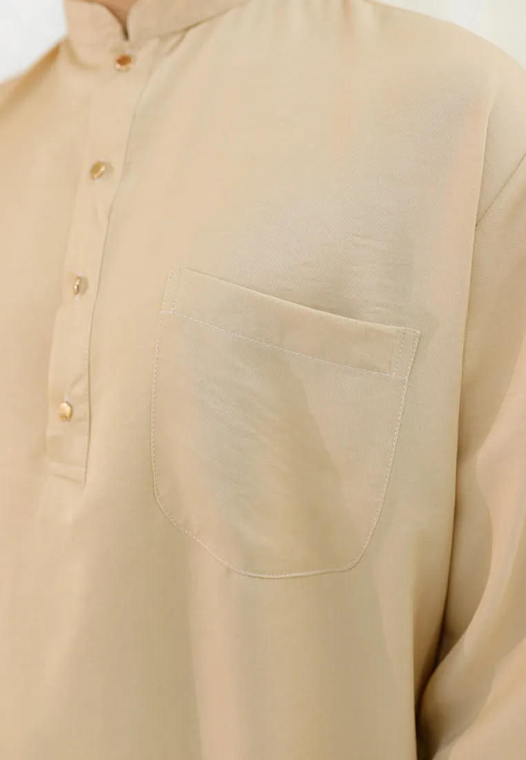 Baju Melayu Iris Men (Nude Cream)