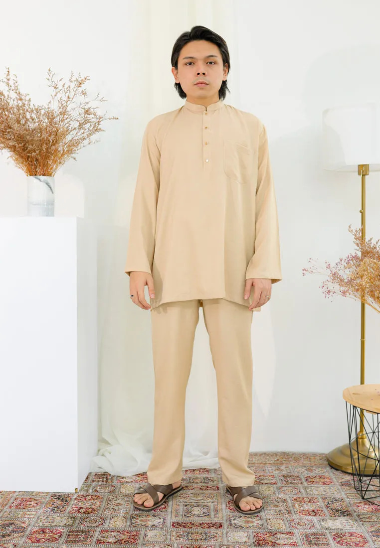 Baju Melayu Iris Men (Nude Cream)