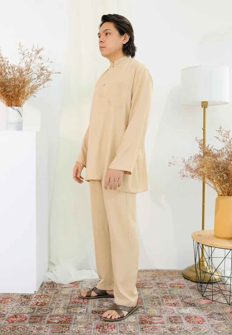 Baju Melayu Iris Men (Nude Cream)