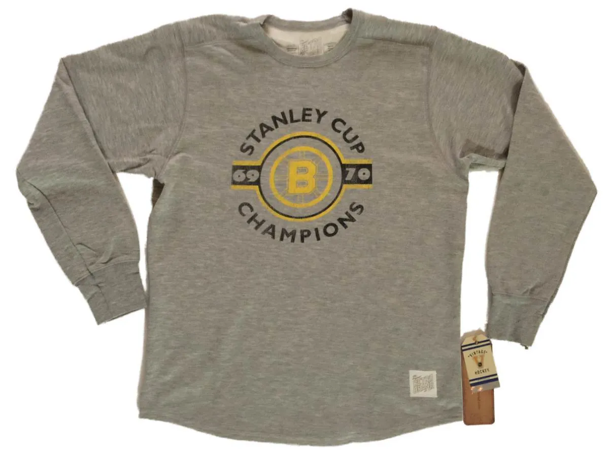 Boston Bruins Retro Brand WOMEN 1969-70 Stanley Cup Champs Pullover