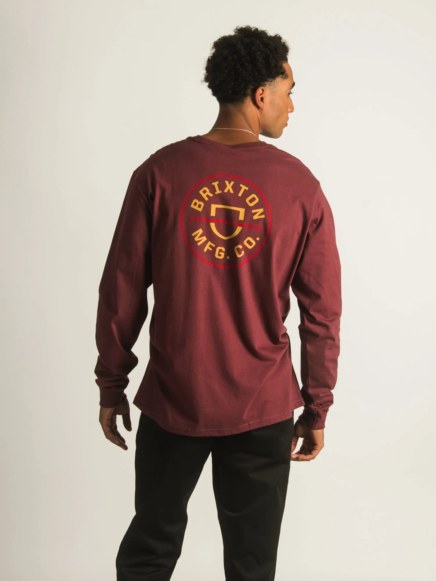 BRIXTON CREST LONG SLEEVE TEE  - CLEARANCE