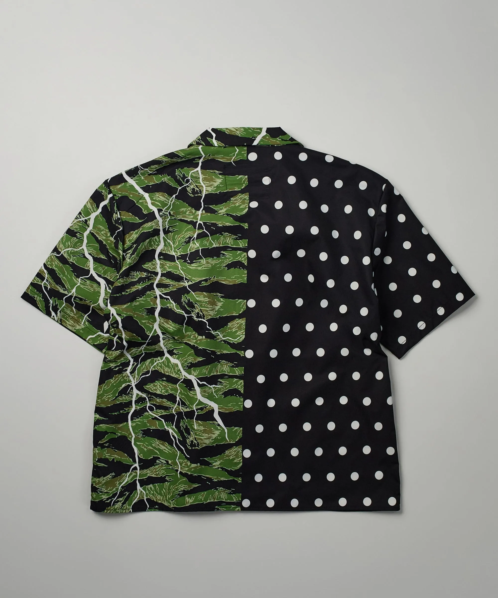 Dots And Camo Split Woven Short Sleeve Shirt