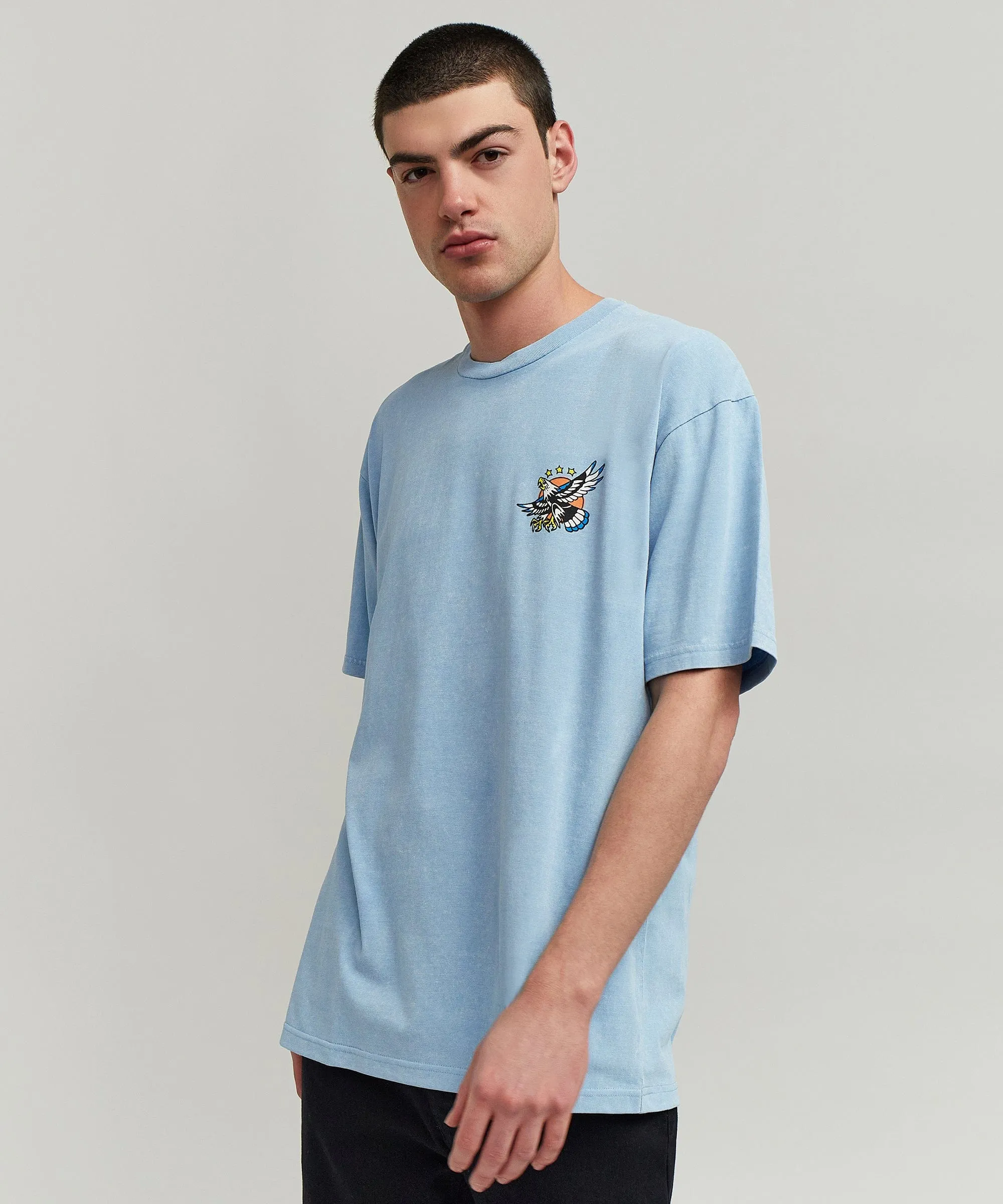 Epic Short Sleeve Graphic Print Tee - Light Blue