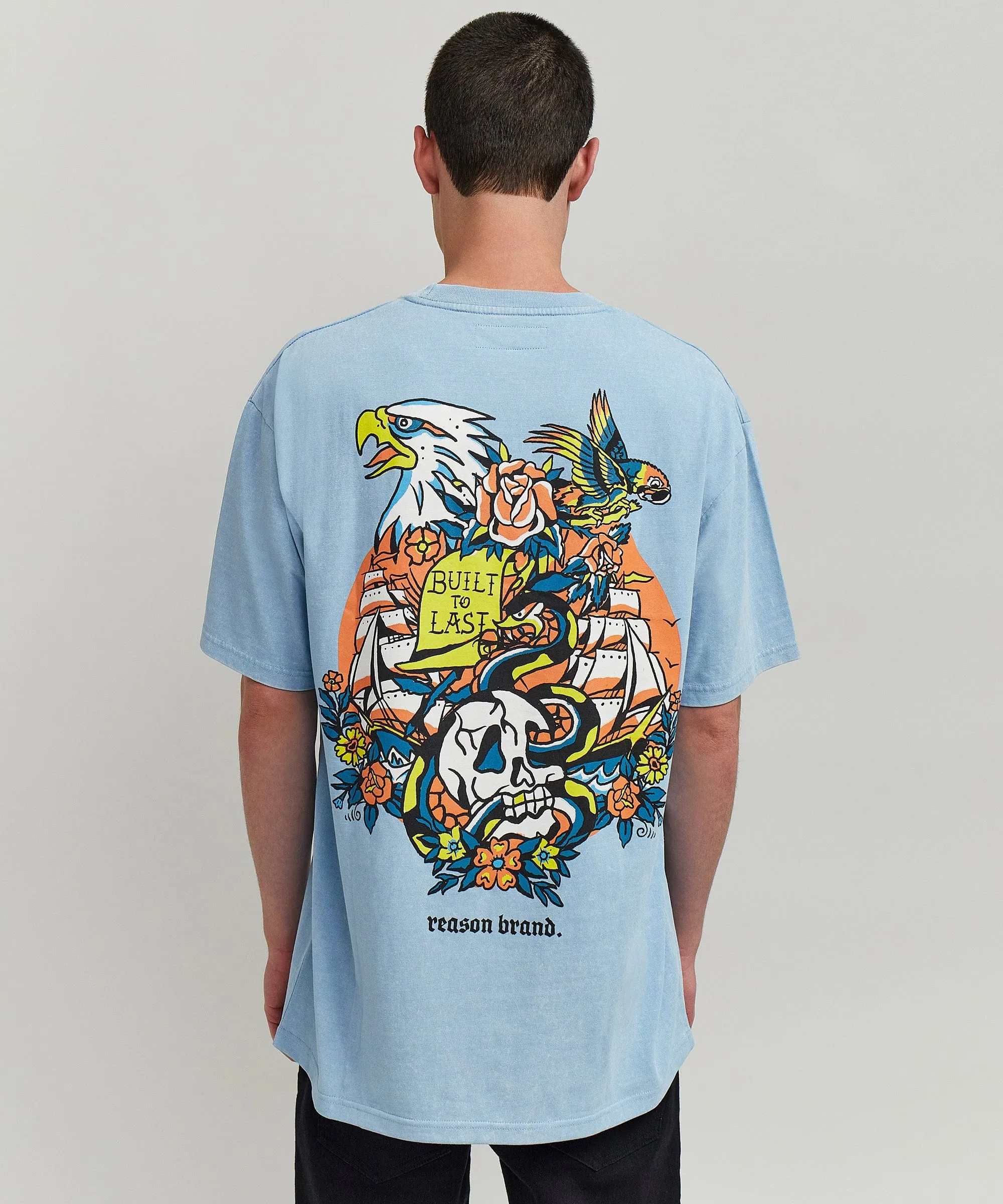 Epic Short Sleeve Graphic Print Tee - Light Blue