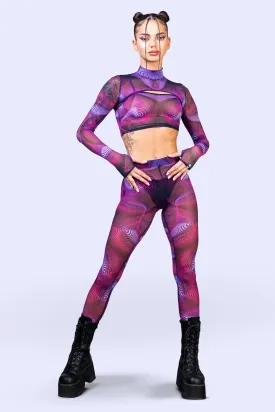 Fluctuation Mesh 2 Piece Shrug Set