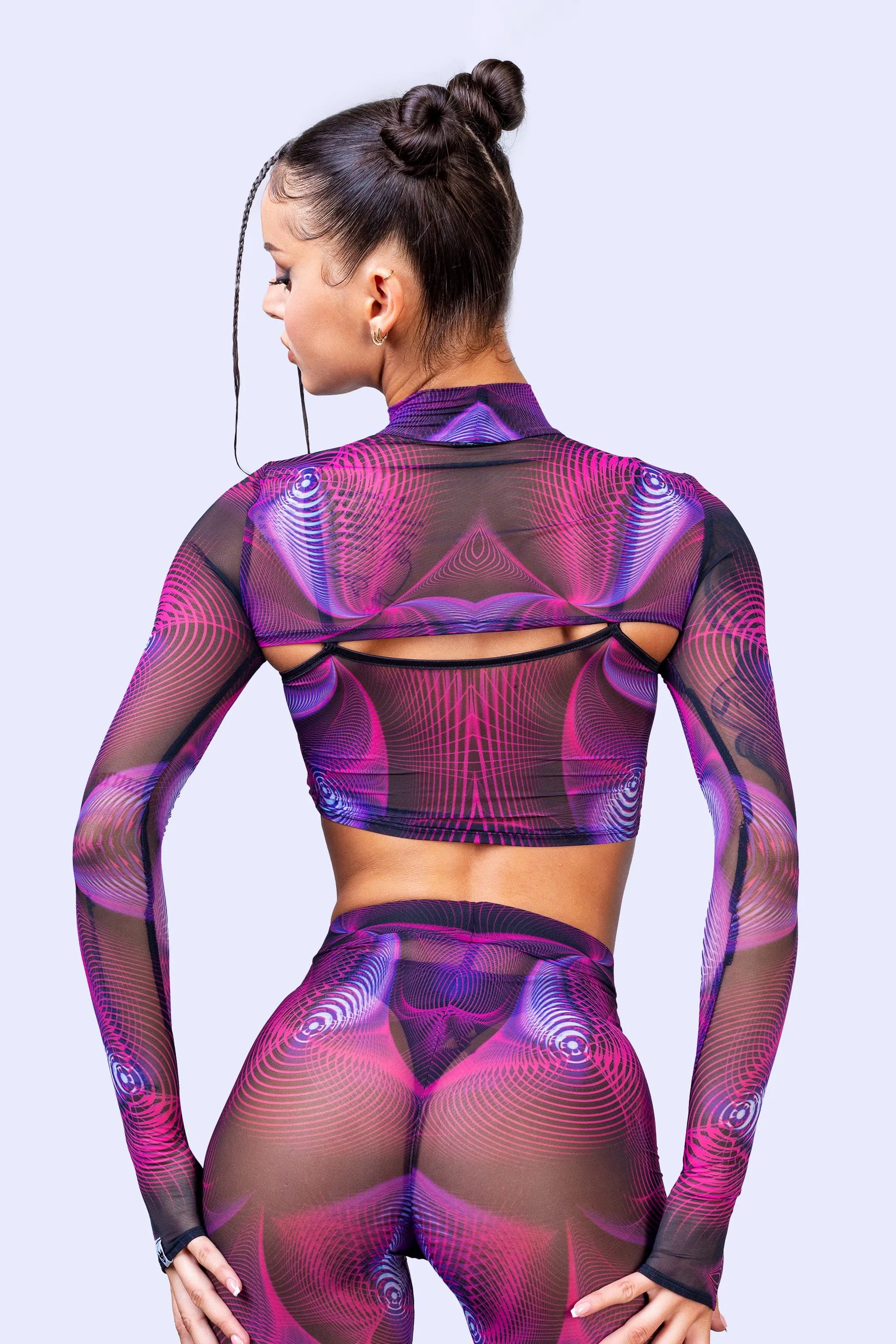 Fluctuation Mesh 2 Piece Shrug Set