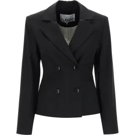 Ganni shaped double-breasted jacket