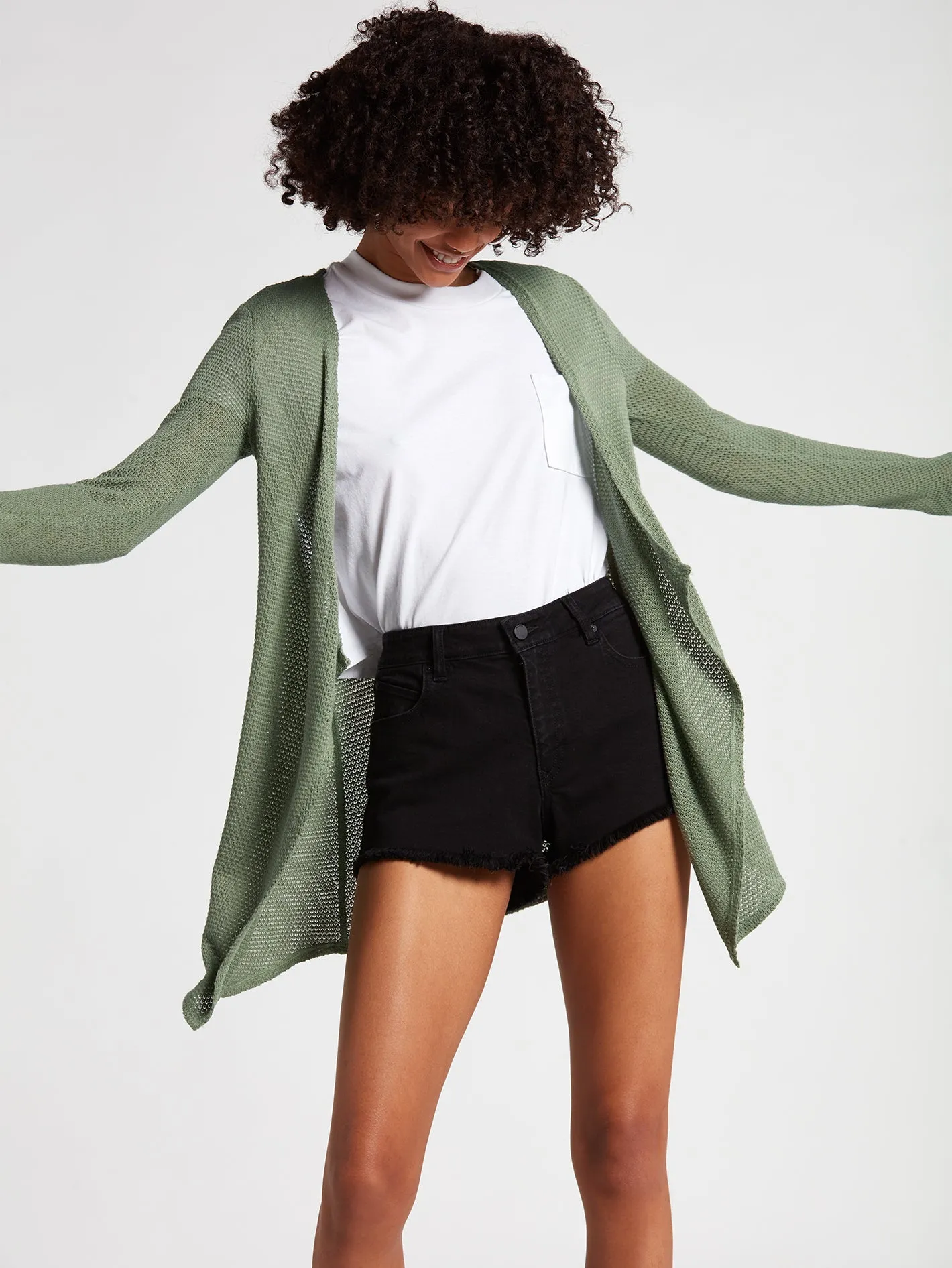 Go Go Wrap Cardigan - Light Army