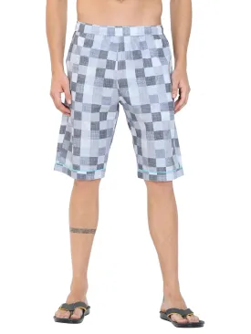 Guniaa Men's Chess Printed Night Wear Shorts