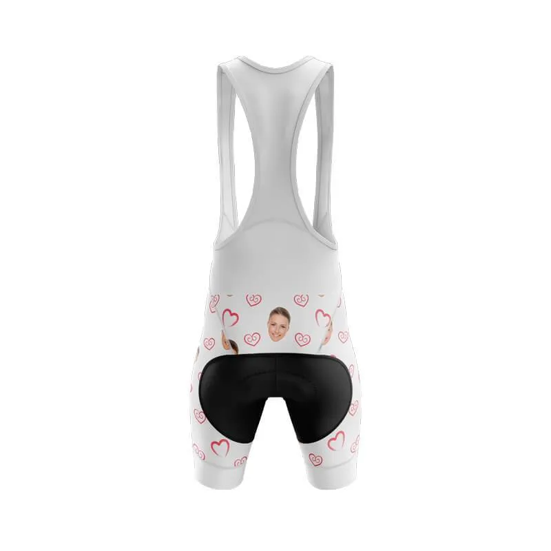 I heart you Custom Face Bib (white)