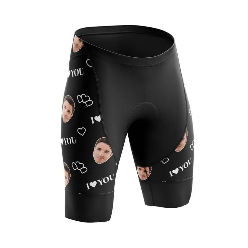 I love you Custom Face Shorts (black)