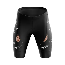 I love you Custom Face Shorts (black)