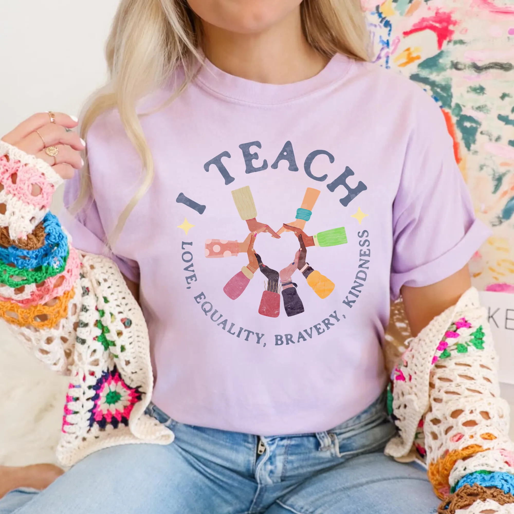 I Teach Love, Equality, Bravery, Kindness Shirt | Teacher Shirt