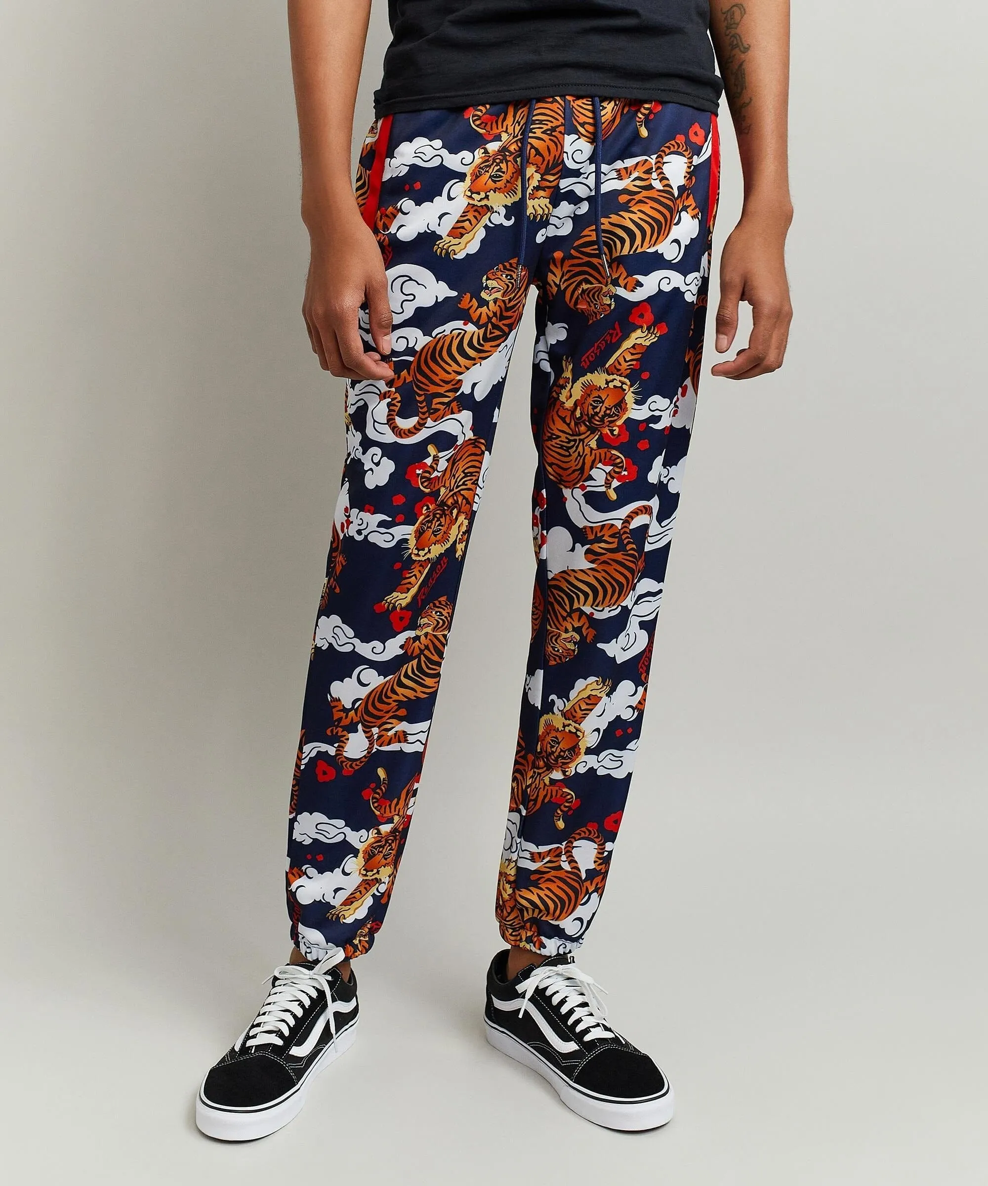 Japanese Tiger Balm Print Track Joggers