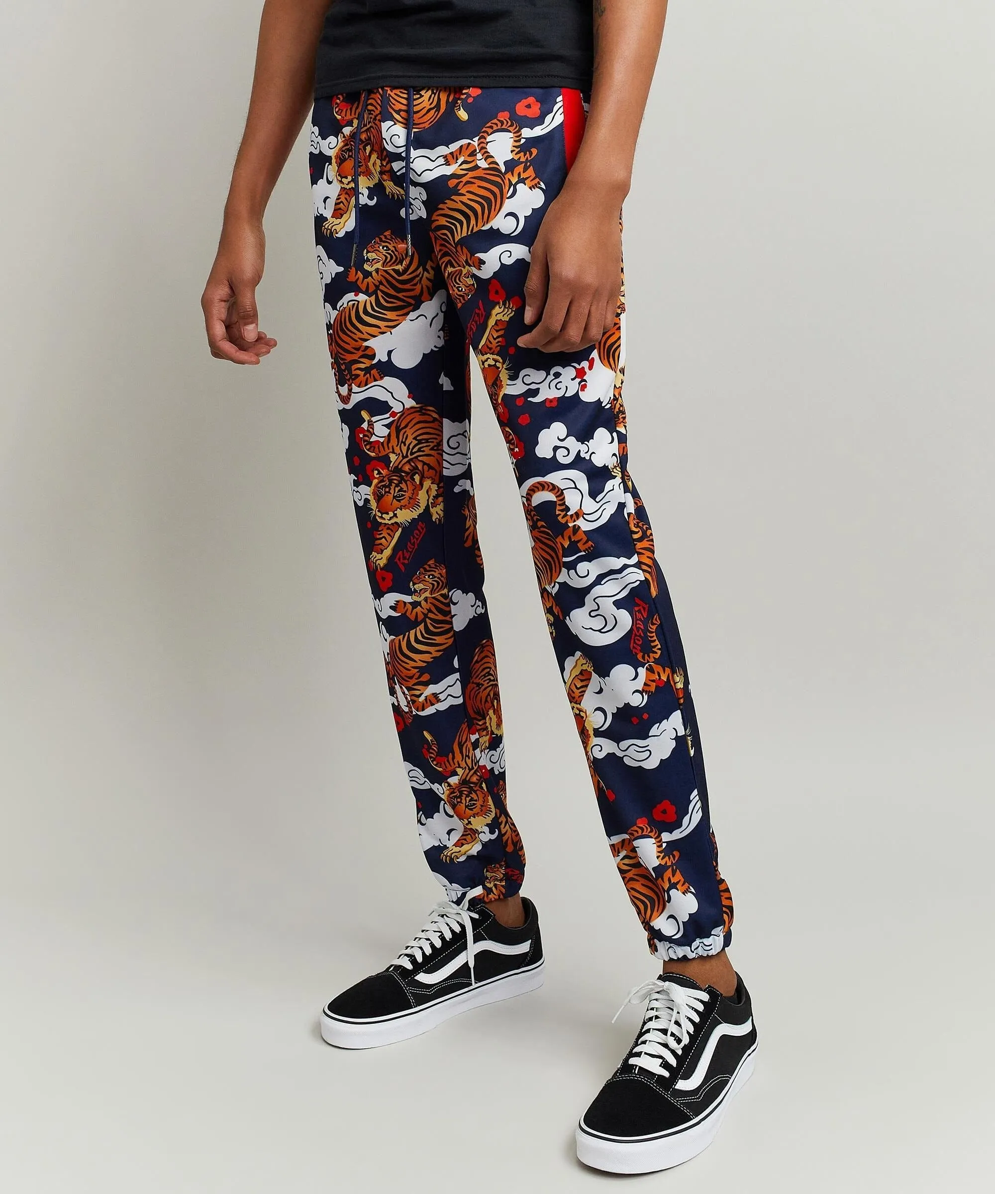 Japanese Tiger Balm Print Track Joggers