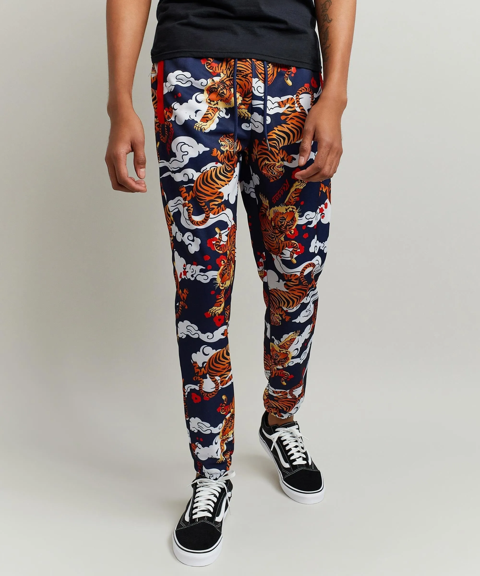 Japanese Tiger Balm Print Track Joggers