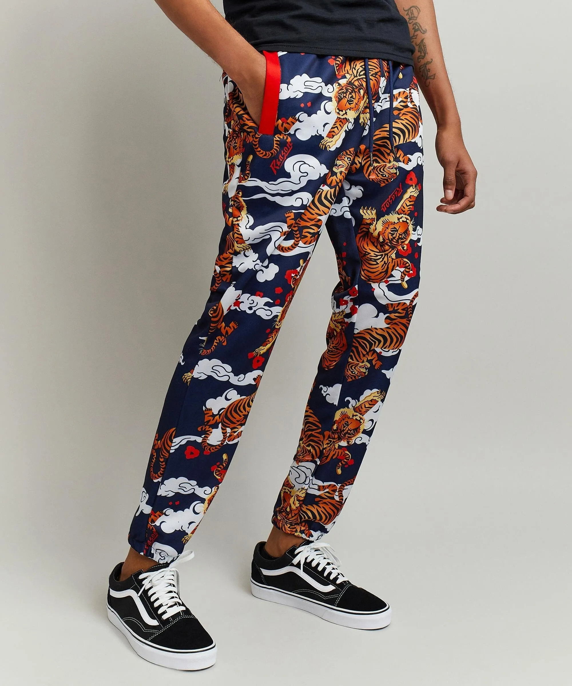 Japanese Tiger Balm Print Track Joggers