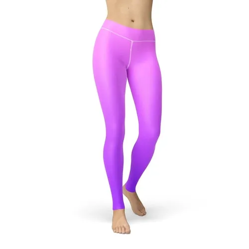 Jean Pink Purple Ombre Leggings