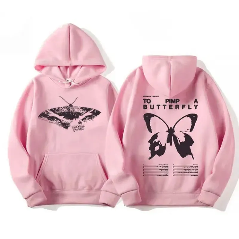 Kendrick Lamar Album Hoodies to Pimp a Butterfly Tracklist Graphic Hoodie Men'S Women Harajuku Aesthetic Long Sleeve Sweatshirts