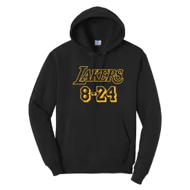 Lakers Kobe 8 24 Wordmark Logo Hoodie