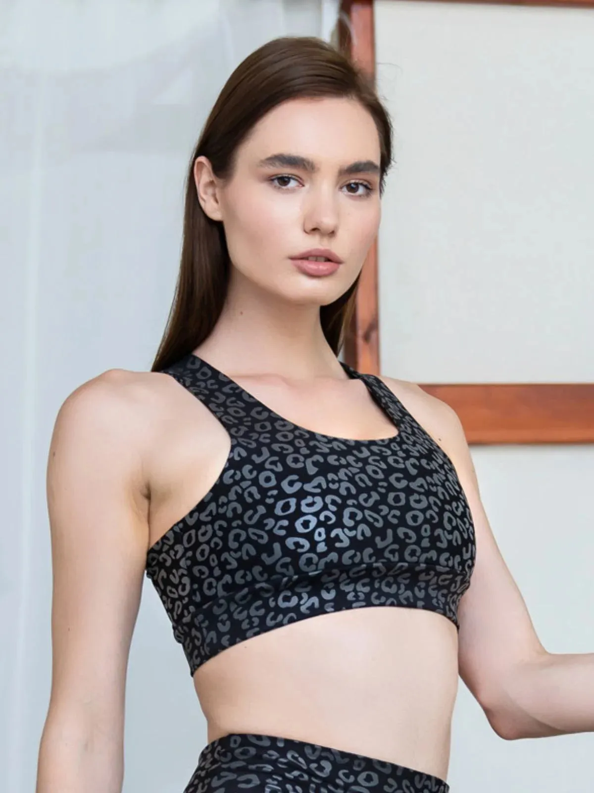 Lismina Single Crossed Spor Bra Leather Look