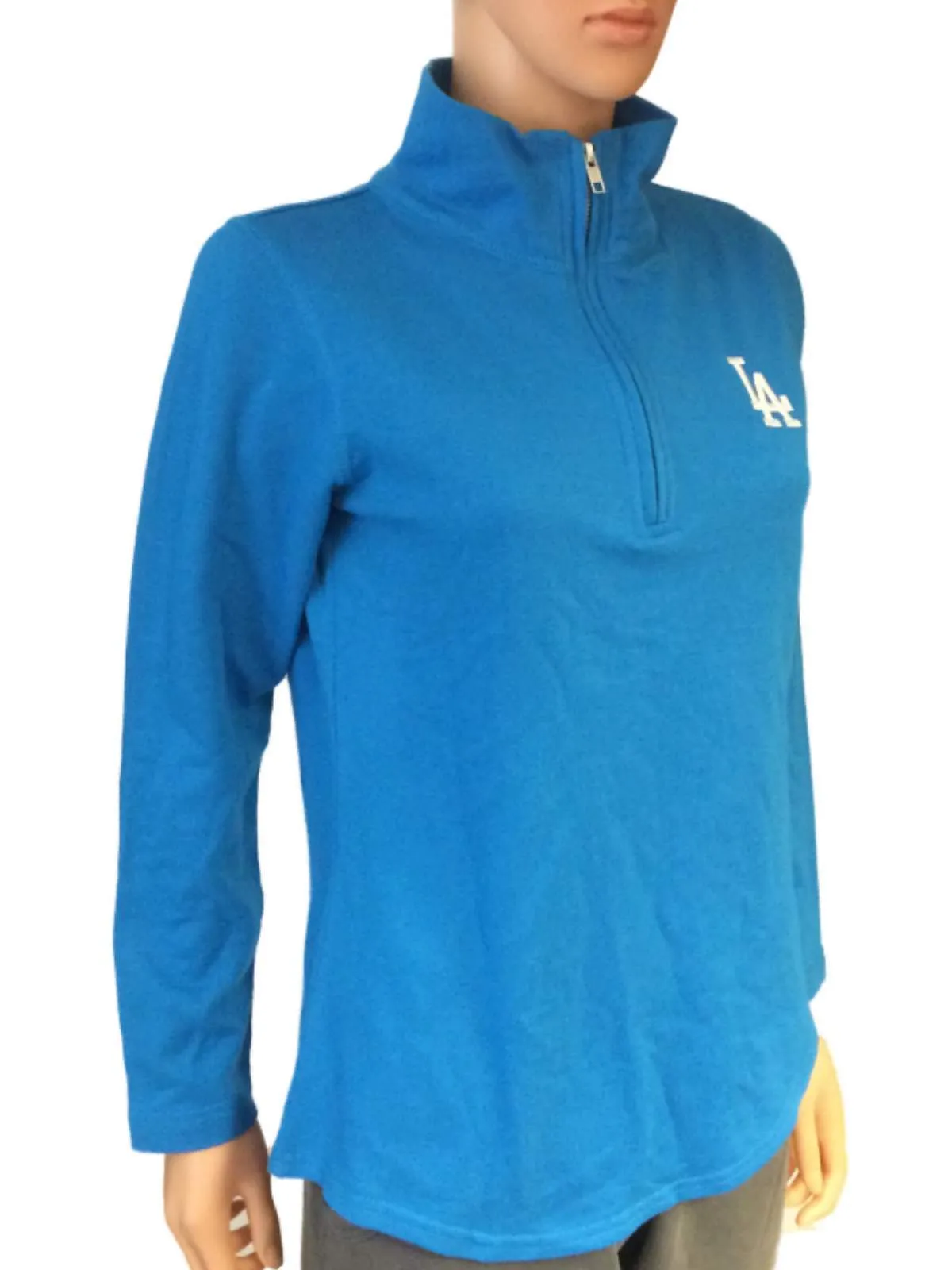 Los Angeles Dodgers SAAG Women Cobalt 1/4 Zip Pullover Lightweight Jacket