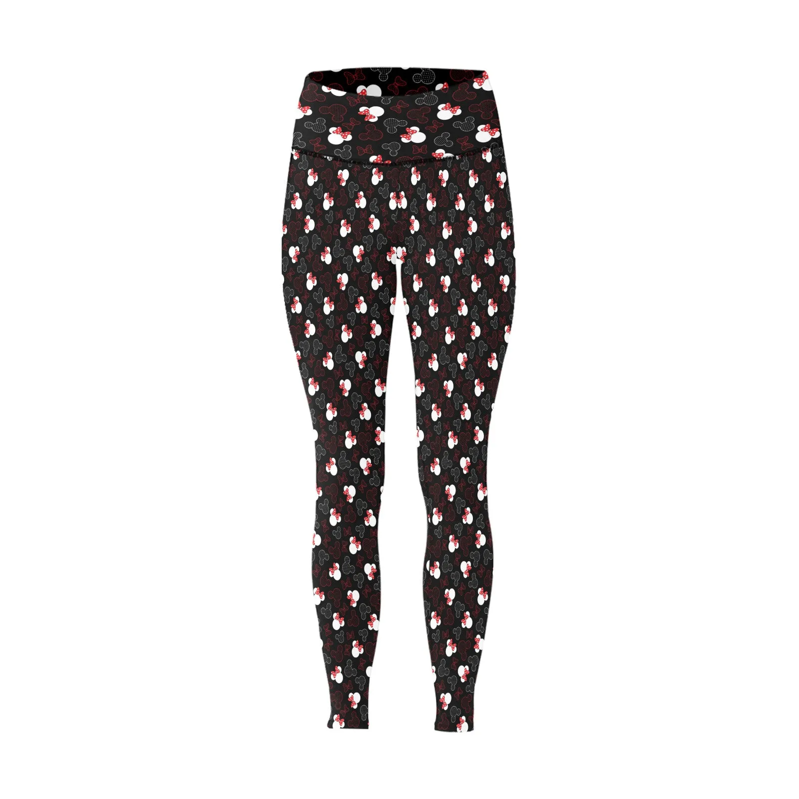 Mickey And Minnie Dots Women's Athletic Leggings