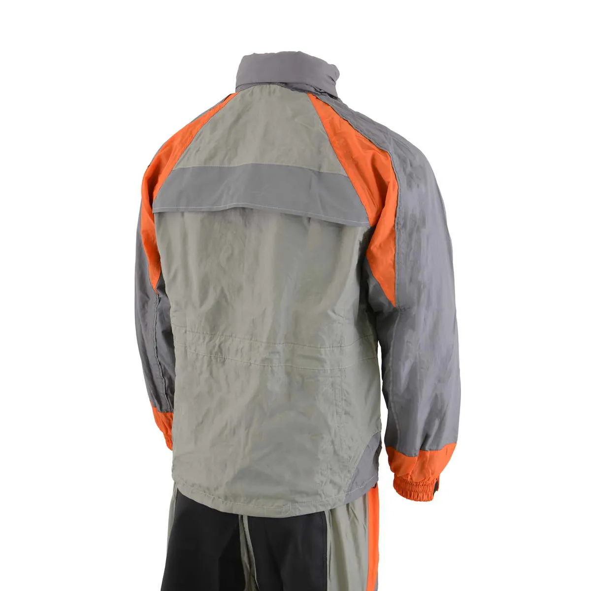 Milwaukee Leather SH2346SGO Men's Gray and Orange Water Resistant Rain