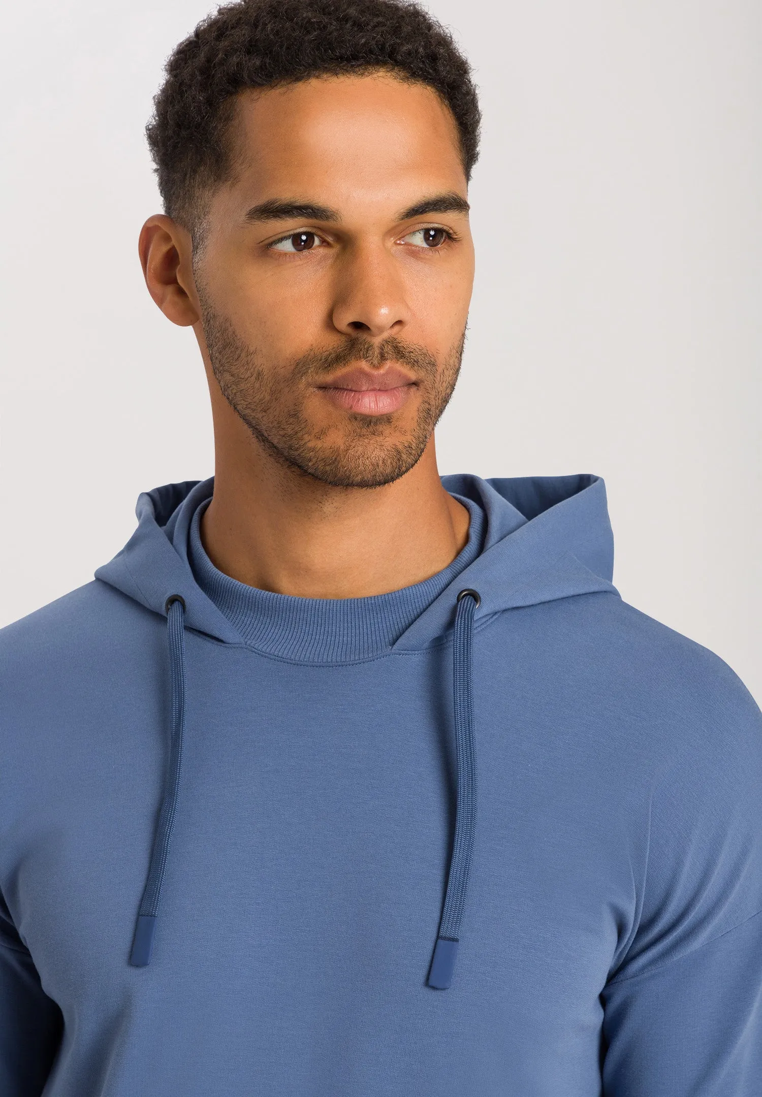 Natural Living Organic Cotton French Terry Hoodie | Slate Blue 75962-2642