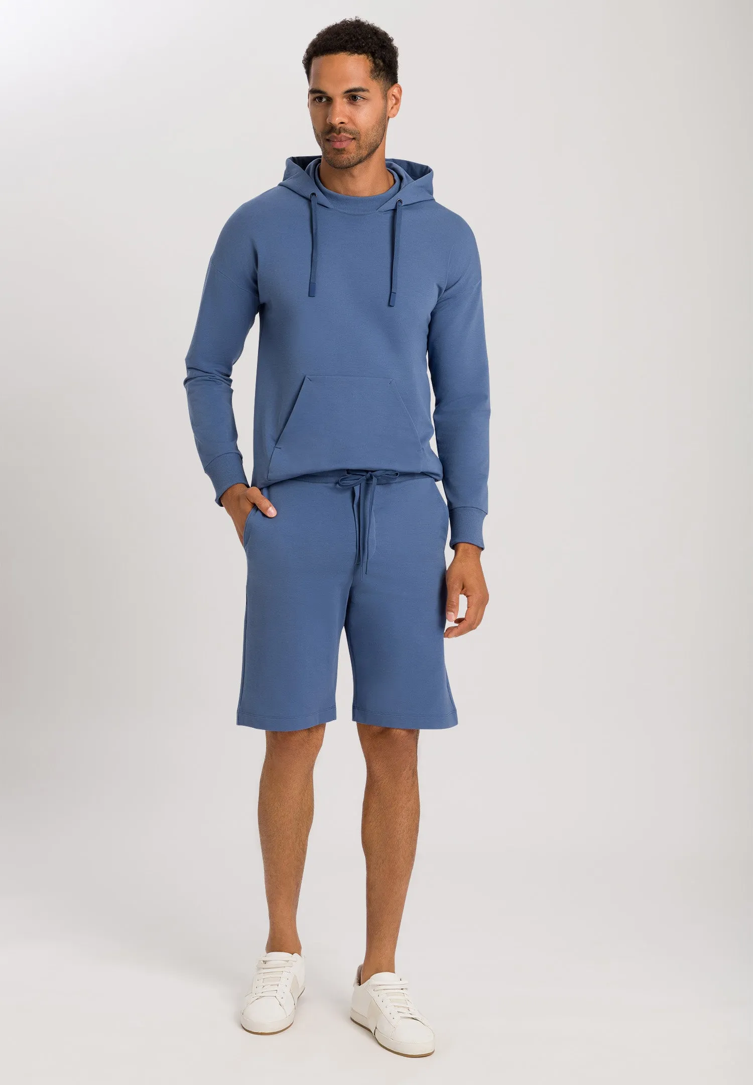 Natural Living Organic Cotton French Terry Hoodie | Slate Blue 75962-2642