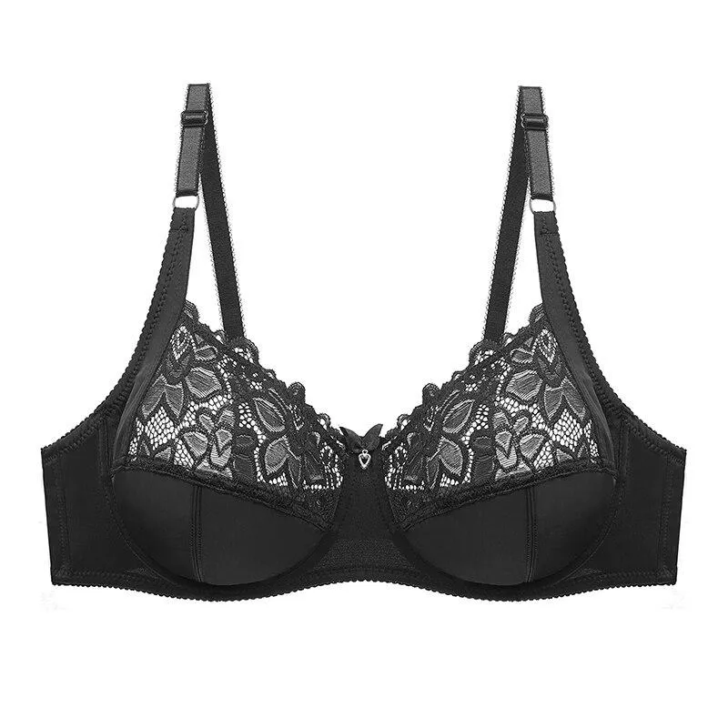 New Women Bras Ultra Thin Plus Size Bralette Sexy Lace Underwear Brassiere Adjustable CD Cup Bras