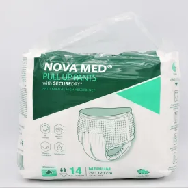 Novamed Incontinence Pants Women & Men, Adult Pull up Pants, Adult Nappies - 14 Pants per Pack - Sizes Medium to Extra Large