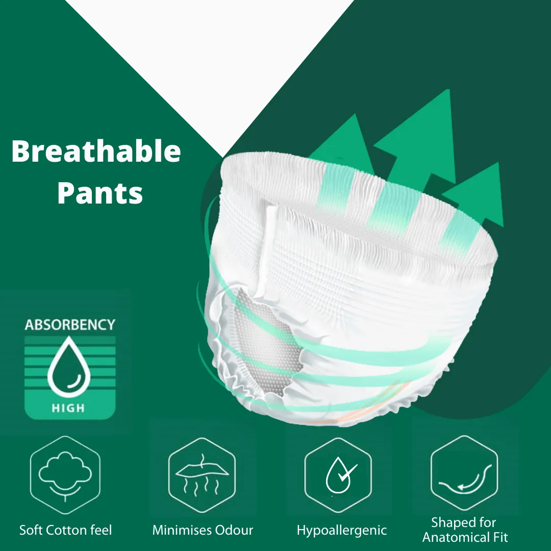 Novamed Incontinence Pants Women & Men, Adult Pull up Pants, Adult Nappies - 14 Pants per Pack - Sizes Medium to Extra Large