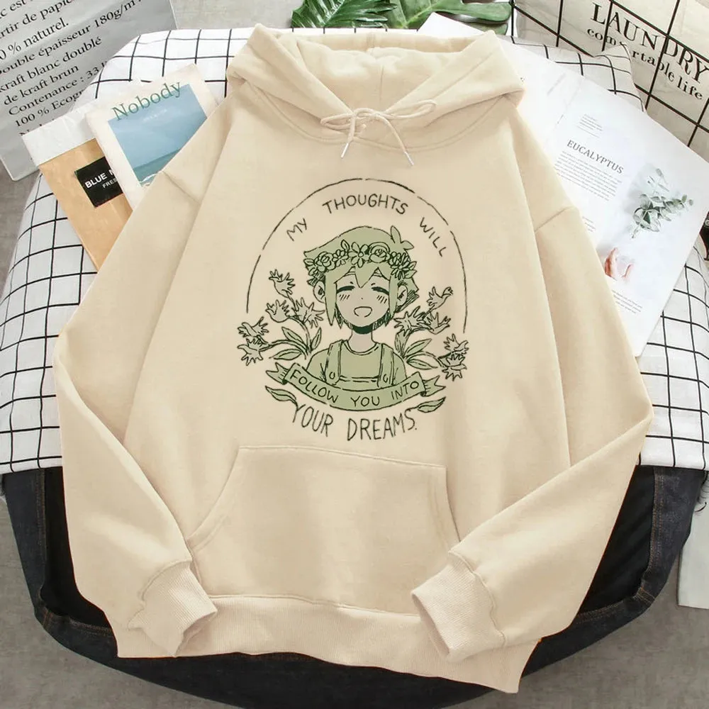 Omori hoodies women funny Winter  sweat y2k graphic sweater women Kawaii tracksuit