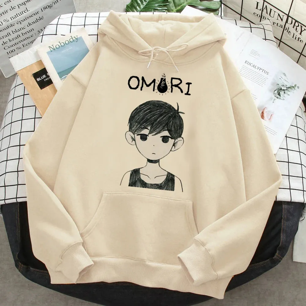 Omori hoodies women funny Winter  sweat y2k graphic sweater women Kawaii tracksuit