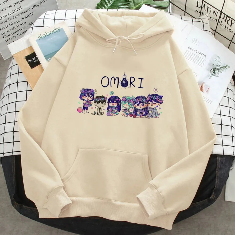 Omori hoodies women funny Winter  sweat y2k graphic sweater women Kawaii tracksuit