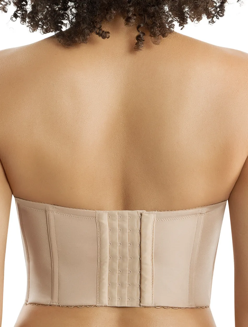 Parfait Elissa Longline Strapless Bustier, Beige | European Beige Strapless Bustier | Parfait Elissa Longline Strapless Bra