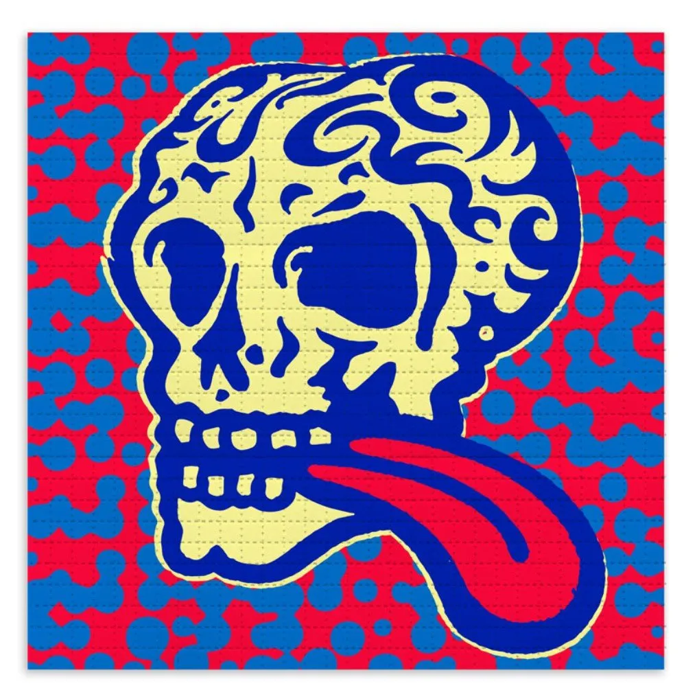 Rockin Skull Blotter Paper Archival Print by John Van Hamersveld