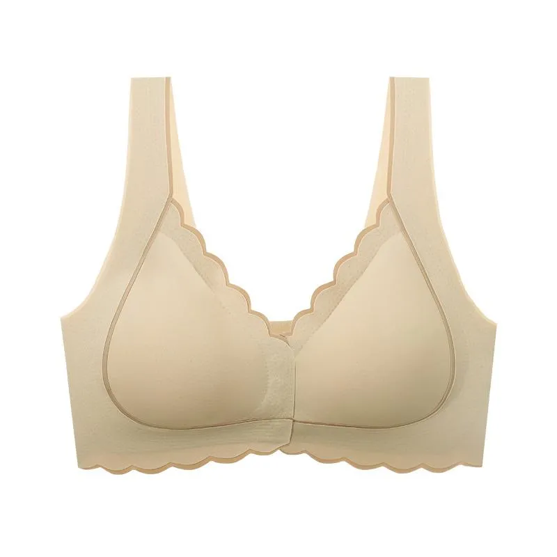 Sexy Push Up Bra Front Closure Brassiere Wireless Vest Bras For Women Solid Lingerie