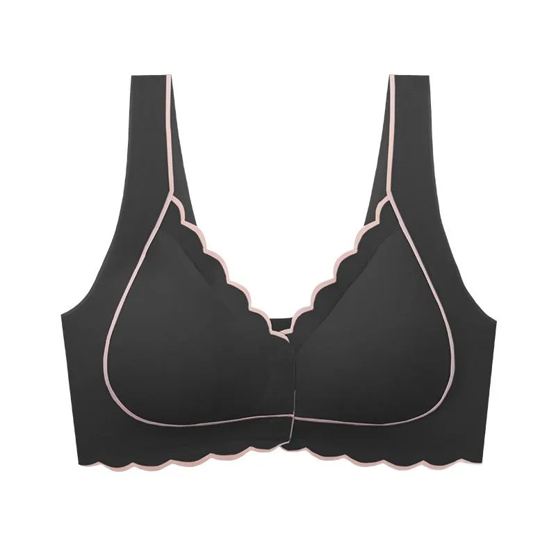 Sexy Push Up Bra Front Closure Brassiere Wireless Vest Bras For Women Solid Lingerie