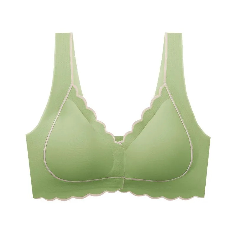 Sexy Push Up Bra Front Closure Brassiere Wireless Vest Bras For Women Solid Lingerie