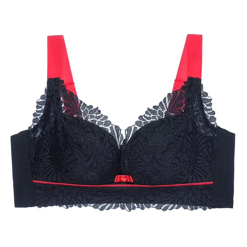 Sexy Wireless Bras for Women Thin Cup Lingeire Lace Underwear Push Up Brassiere 34 To 44 B C D Cup