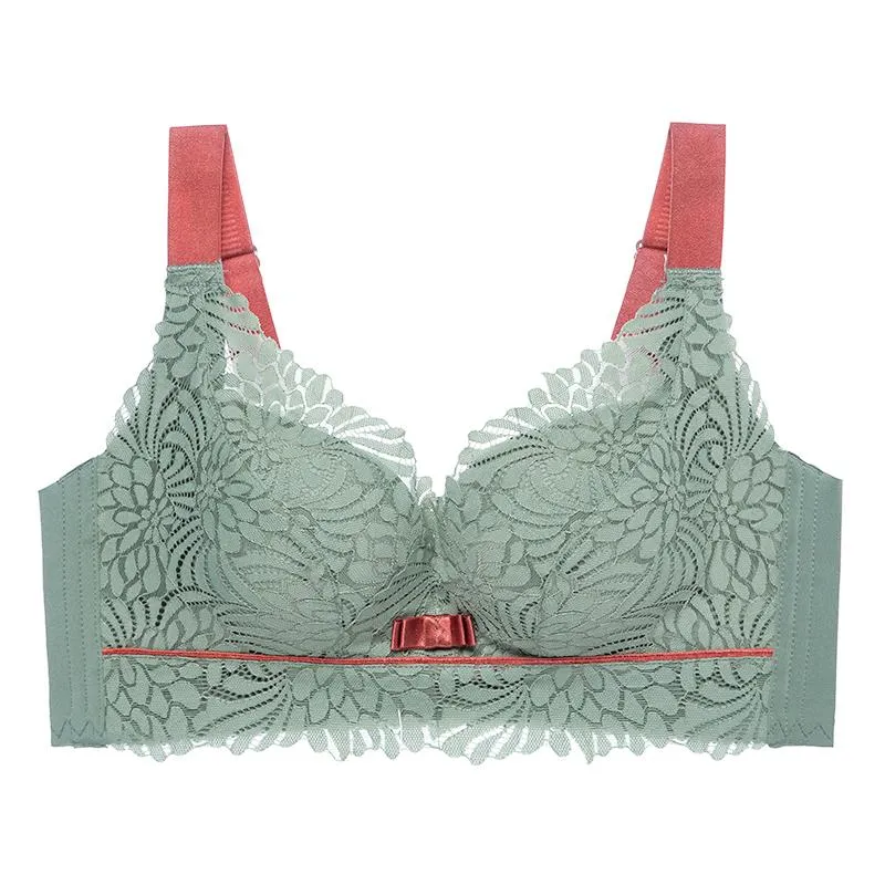 Sexy Wireless Bras for Women Thin Cup Lingeire Lace Underwear Push Up Brassiere 34 To 44 B C D Cup