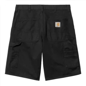 SINGLE KNEE SHORT / CARHARTT WIP / BLACK GARMENT DYED