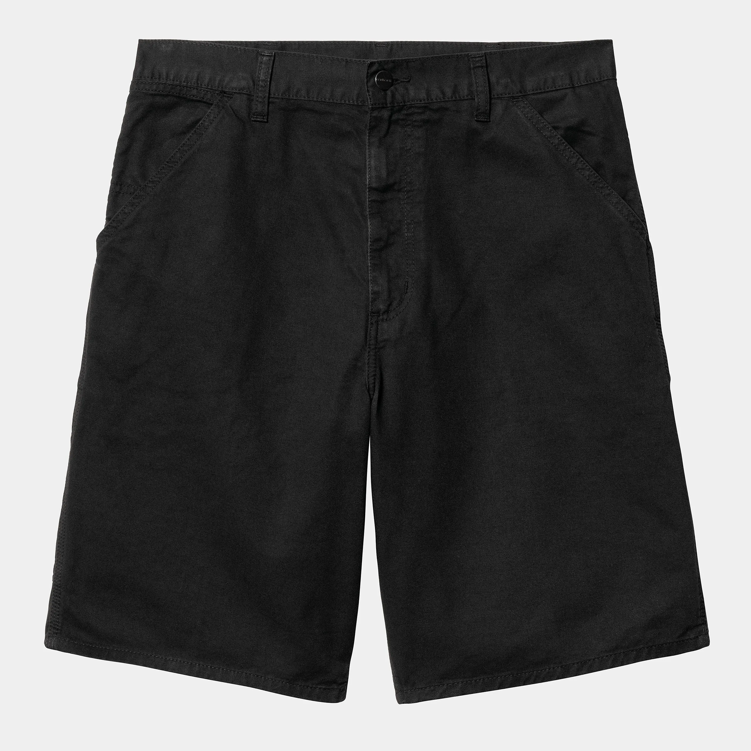 SINGLE KNEE SHORT / CARHARTT WIP / BLACK GARMENT DYED