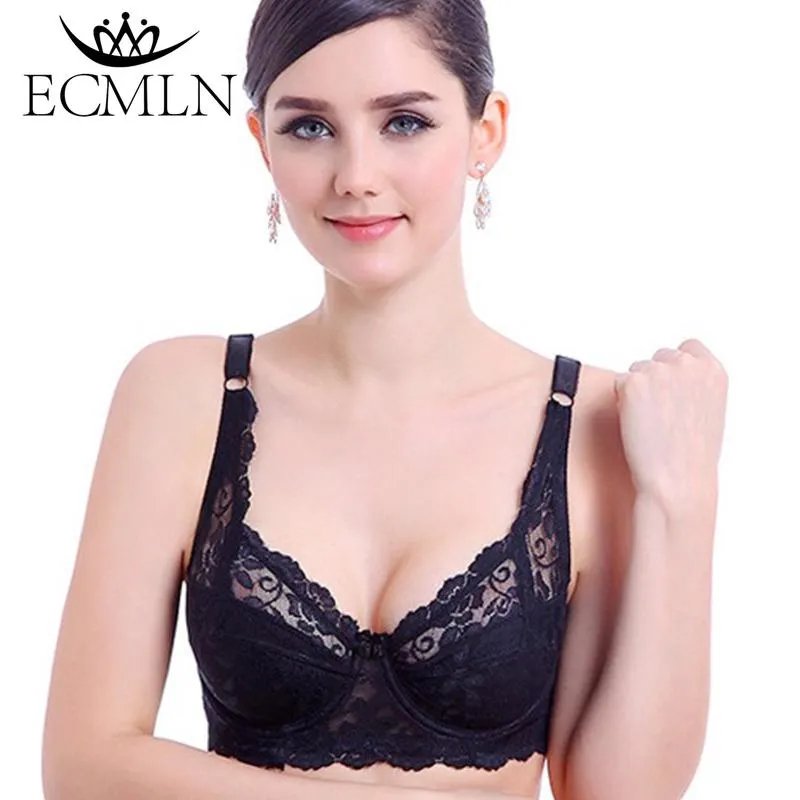 Womens Sexy Push Up Deep V Ultrathin Underwire Padded Cotton Lace Brassiere Bra